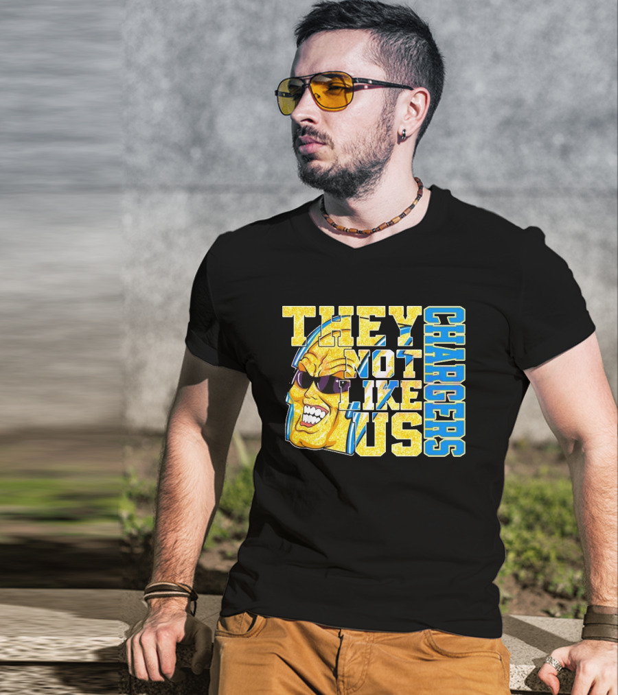 Los Angeles Chargers Glitter They Not Like Us 2025 T-Shirt