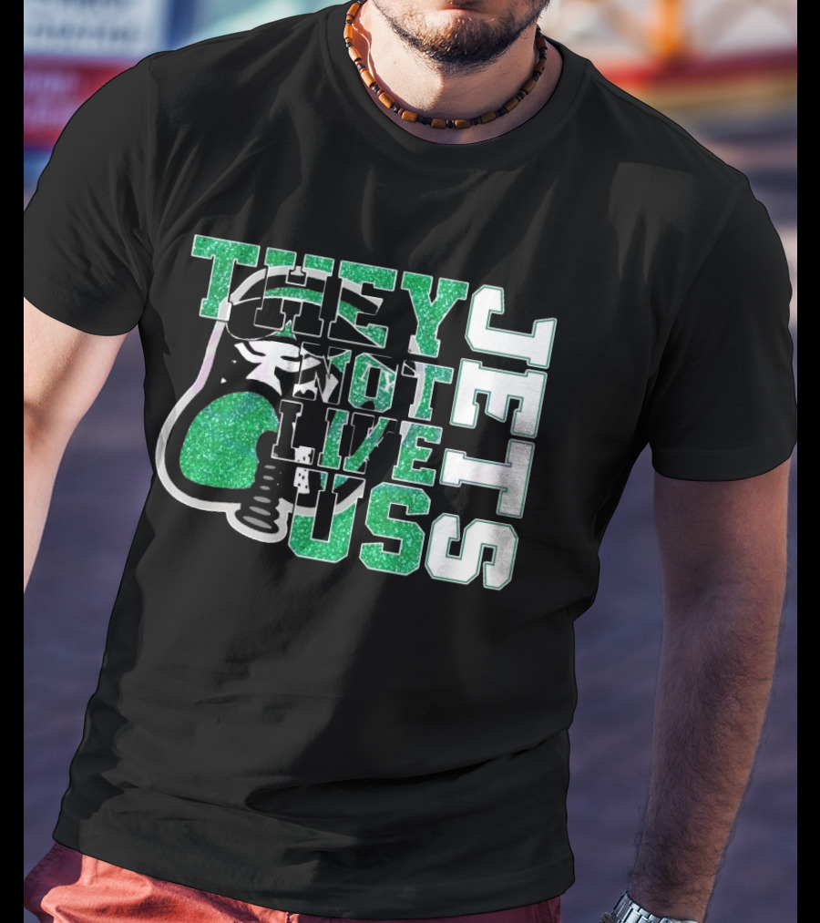 They Not Like Us Glitter New York Jets 2025 T-Shirt