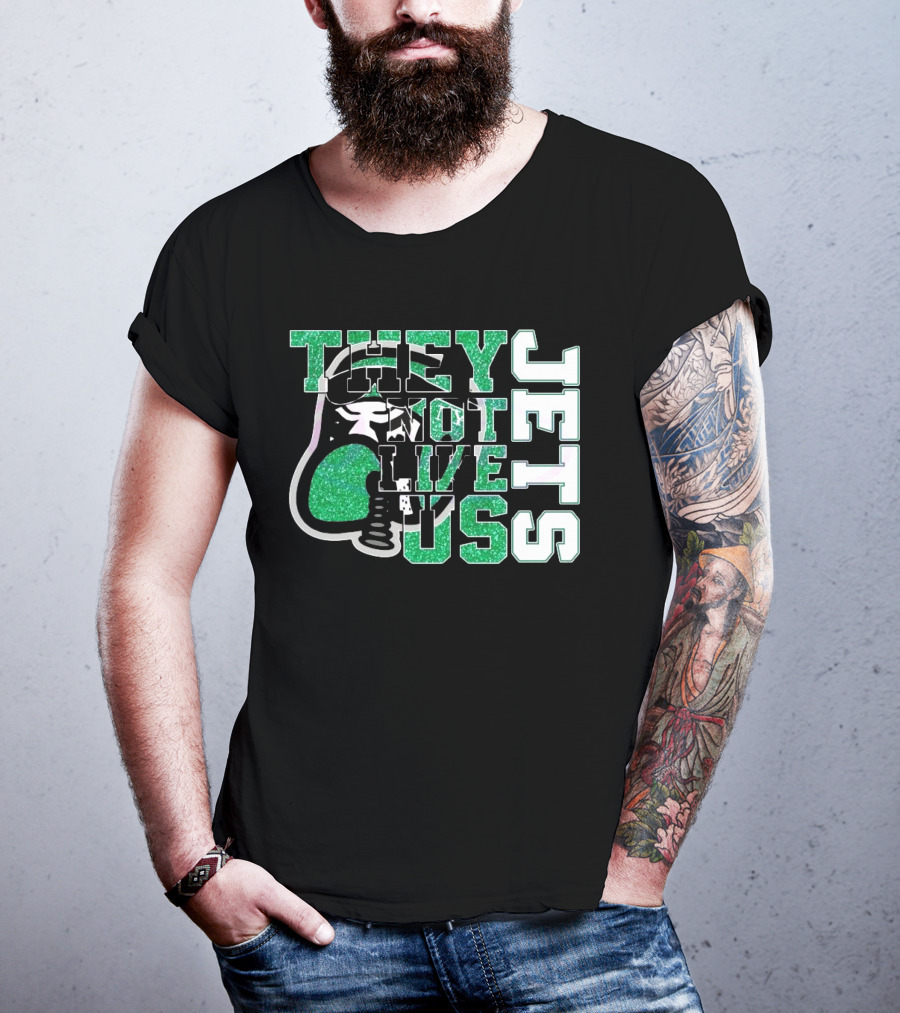 They Not Like Us Glitter New York Jets 2025 T-Shirt