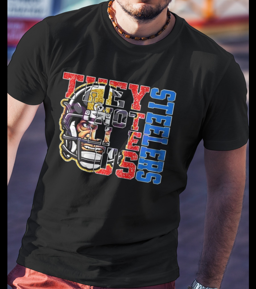 Glitter Pittsburgh Steelers They Not Like Us 2025 Football Helmet T-Shirt