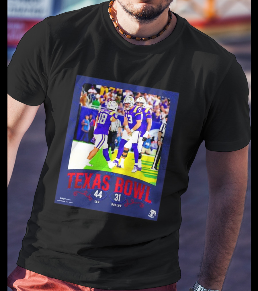 Texas Bowl LSU Tigers 44-31 Victory Over Baylor December 12, 2026 T-Shirt