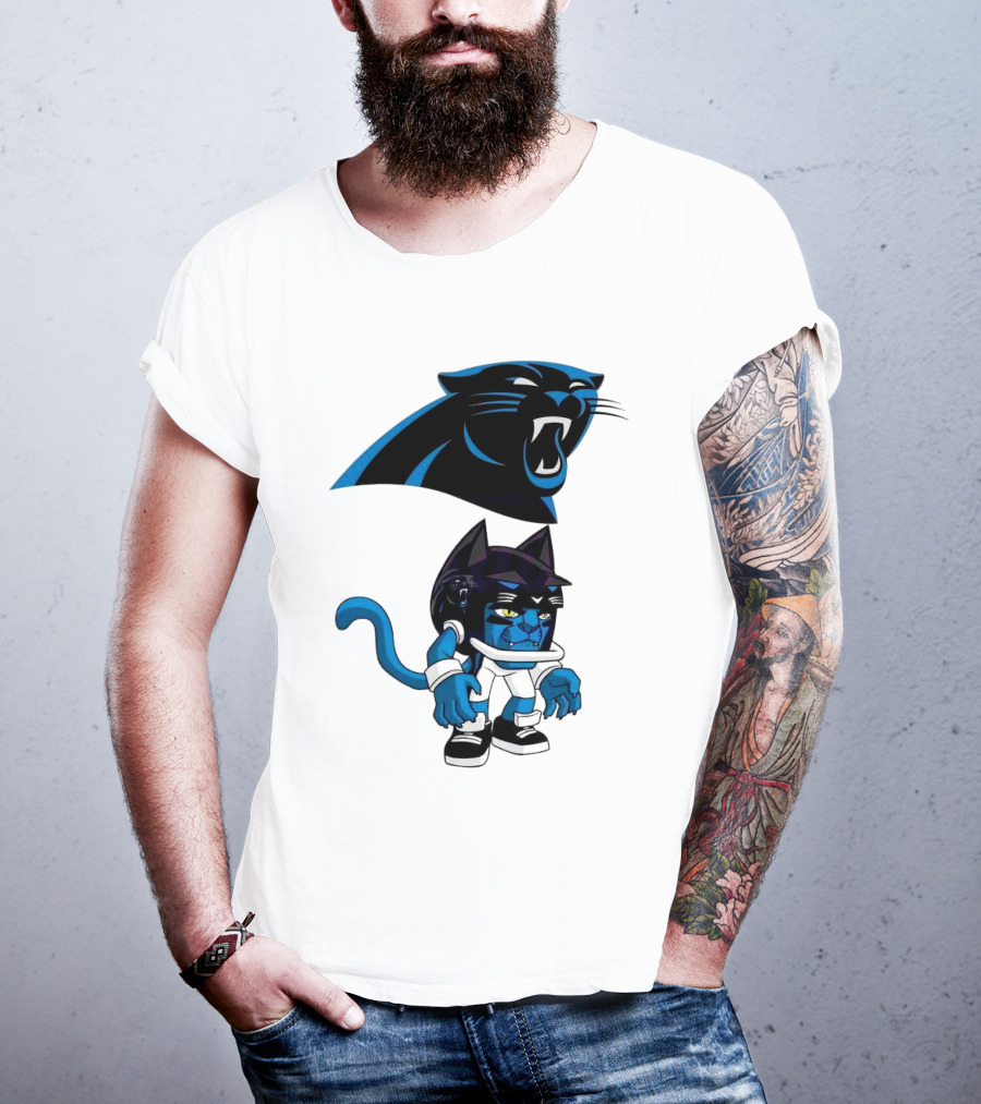 Rush Zone Carolina Panthers NFL Cartoon Character 2025 Football Mascot T-Shirt