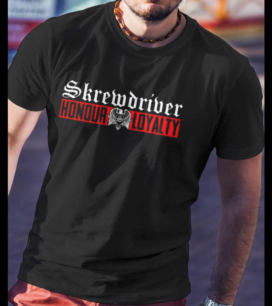 Skrewdriver Honour Loyalty Eagle Emblem T-Shirt