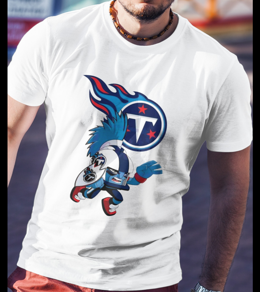 Tennessee Titans Rush Zone NFL Cartoon Character 2025 T-Shirt