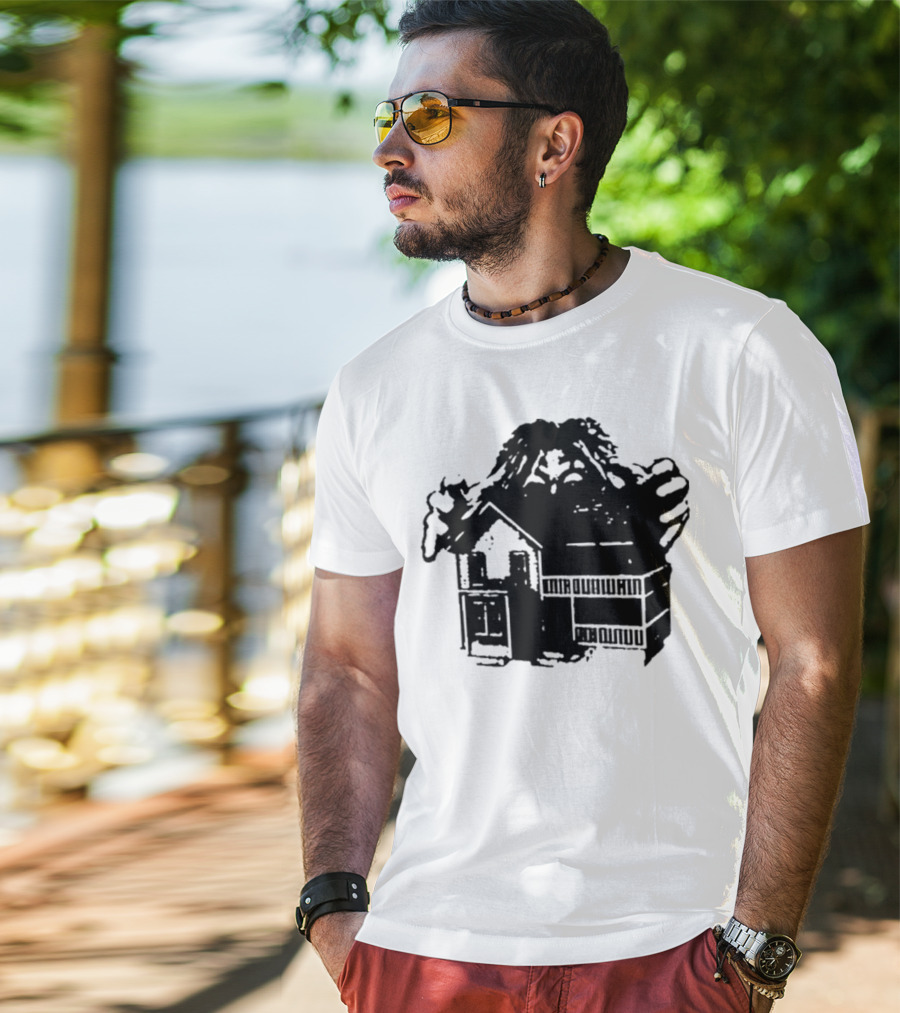 Round Neck Teenage Disaster 2025 Monster Over House T-Shirt