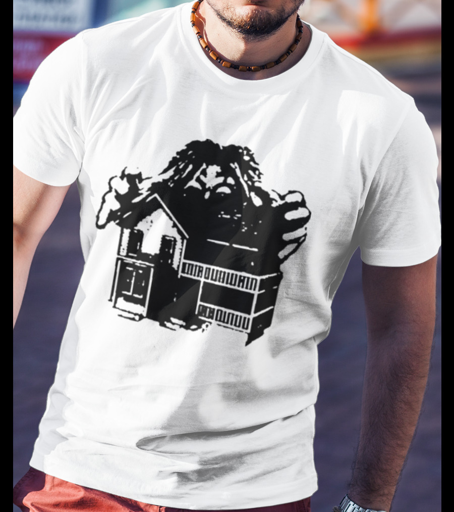 Round Neck Teenage Disaster 2025 Monster Over House T-Shirt