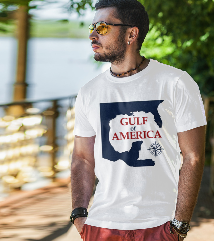 Gulf Of America Map Mark Kaye Compass T-Shirt