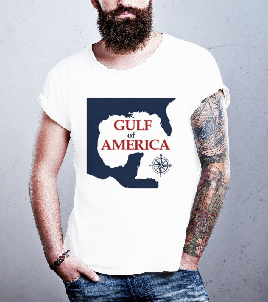 Gulf Of America Map Mark Kaye Compass T-Shirt