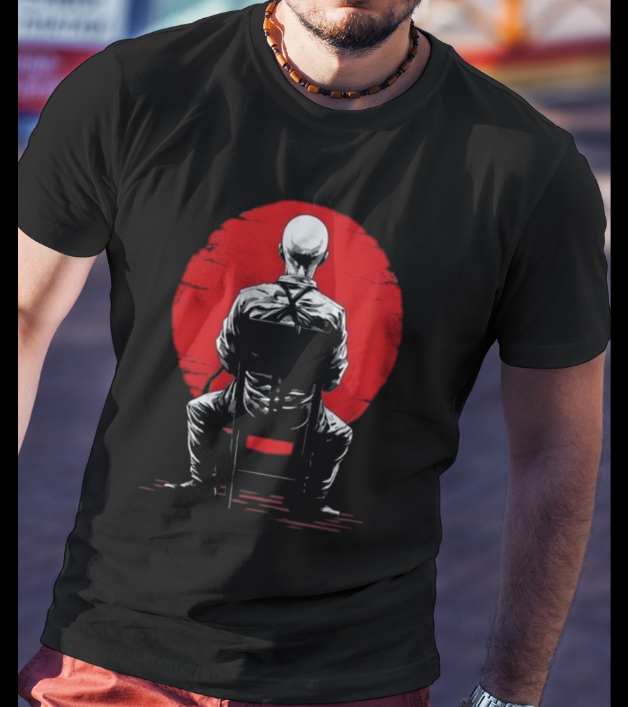 Renmakes Music Sucks Chair Against Red Circle T-Shirt