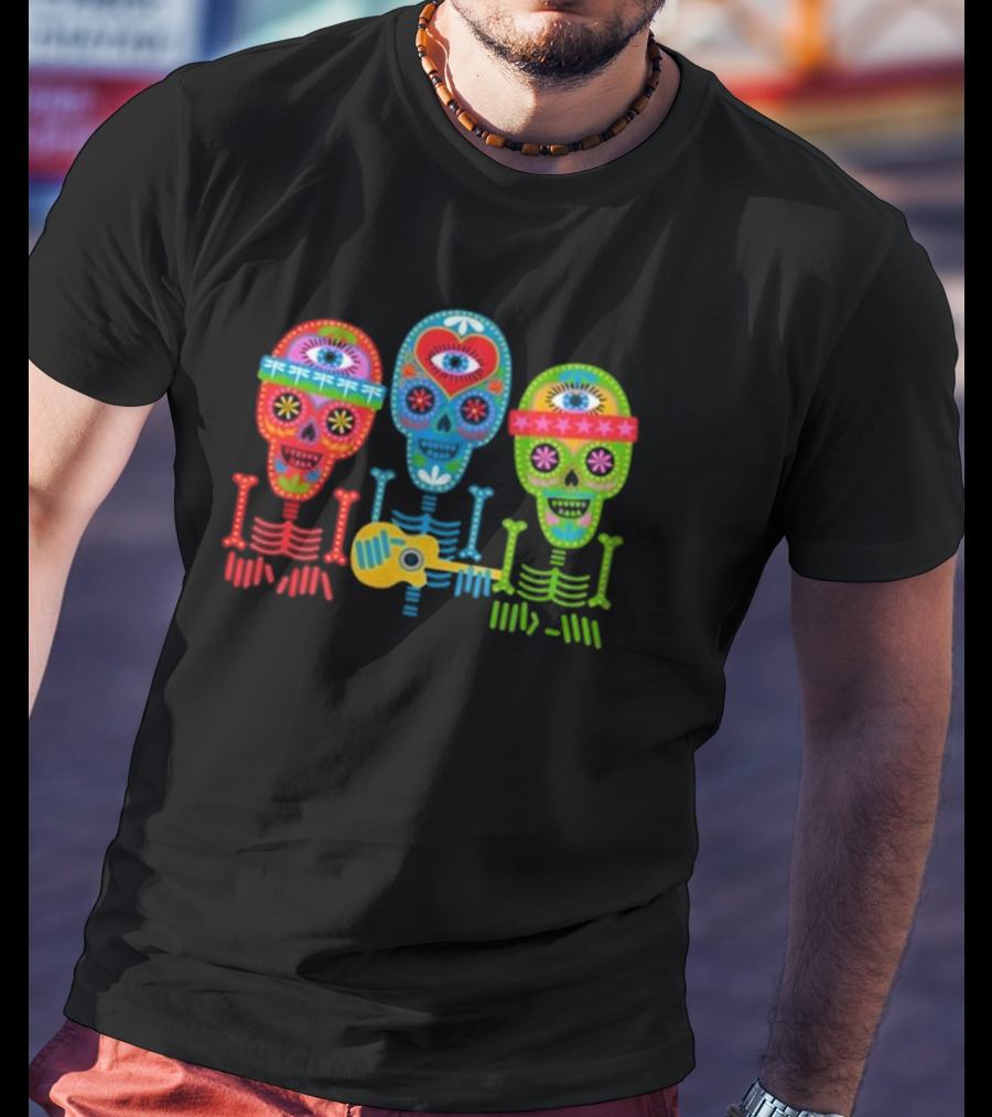 The Skeleton Krewe Trio Dark Star Orchestra Event 2025 Día De Los Muertos T-Shirt