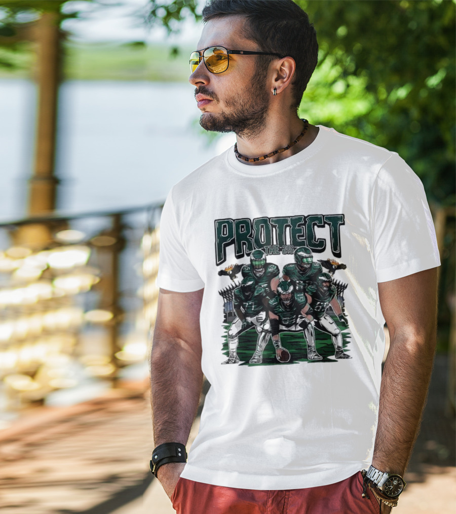 Eagles Protect The 215 Football Team Players And Mascot Elements T-Shirt