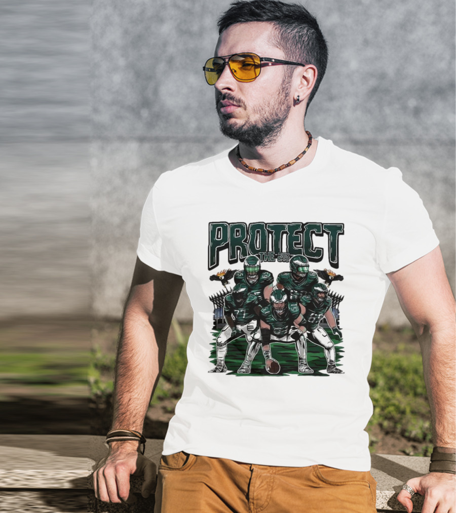 Eagles Protect The 215 Football Team Players And Mascot Elements T-Shirt