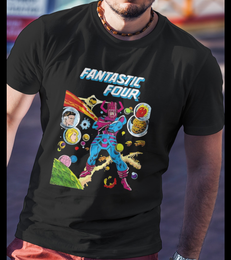 Fantastic Four Galactus Cosmic Adventure Comic T-Shirt
