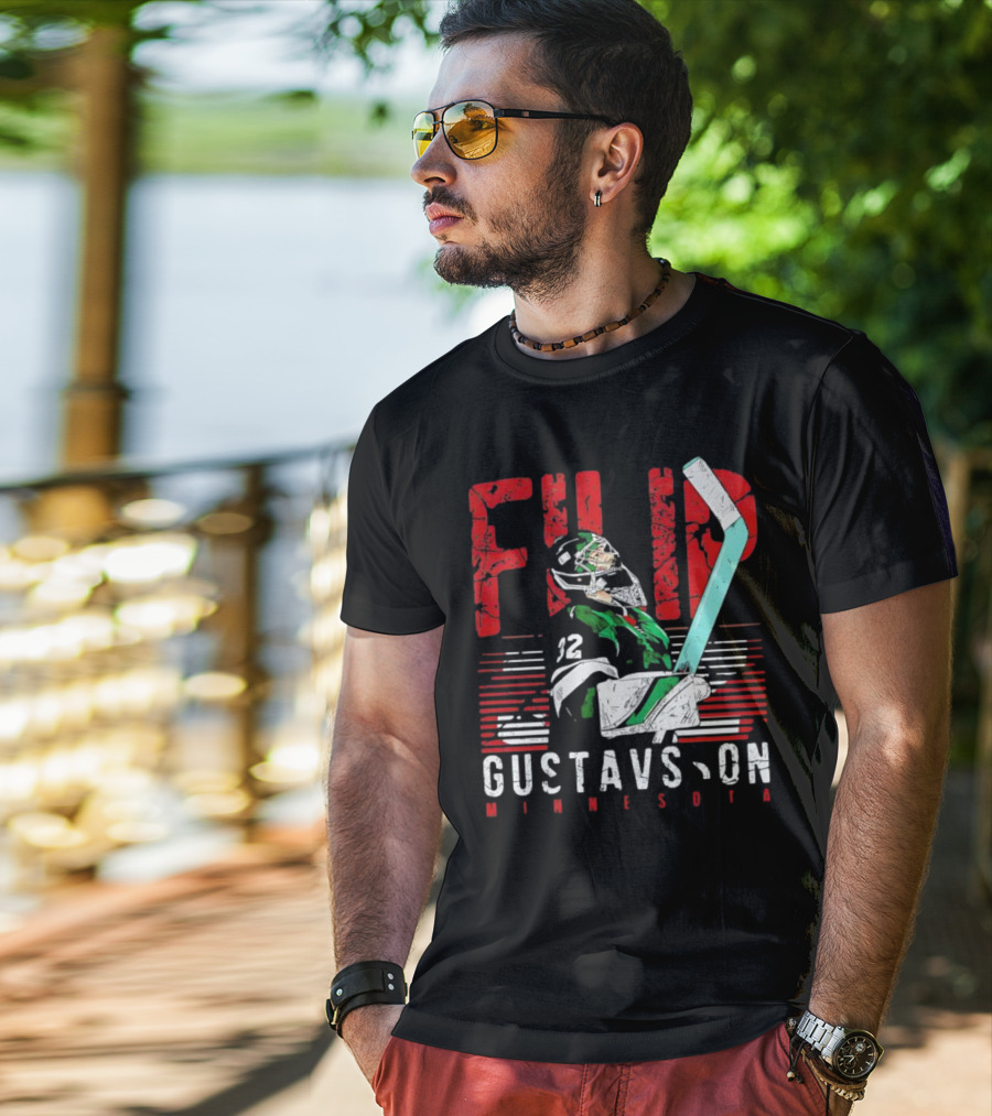 Filip Gustavsson Minnesota Vintage Hockey Player NHL Wild T-Shirt