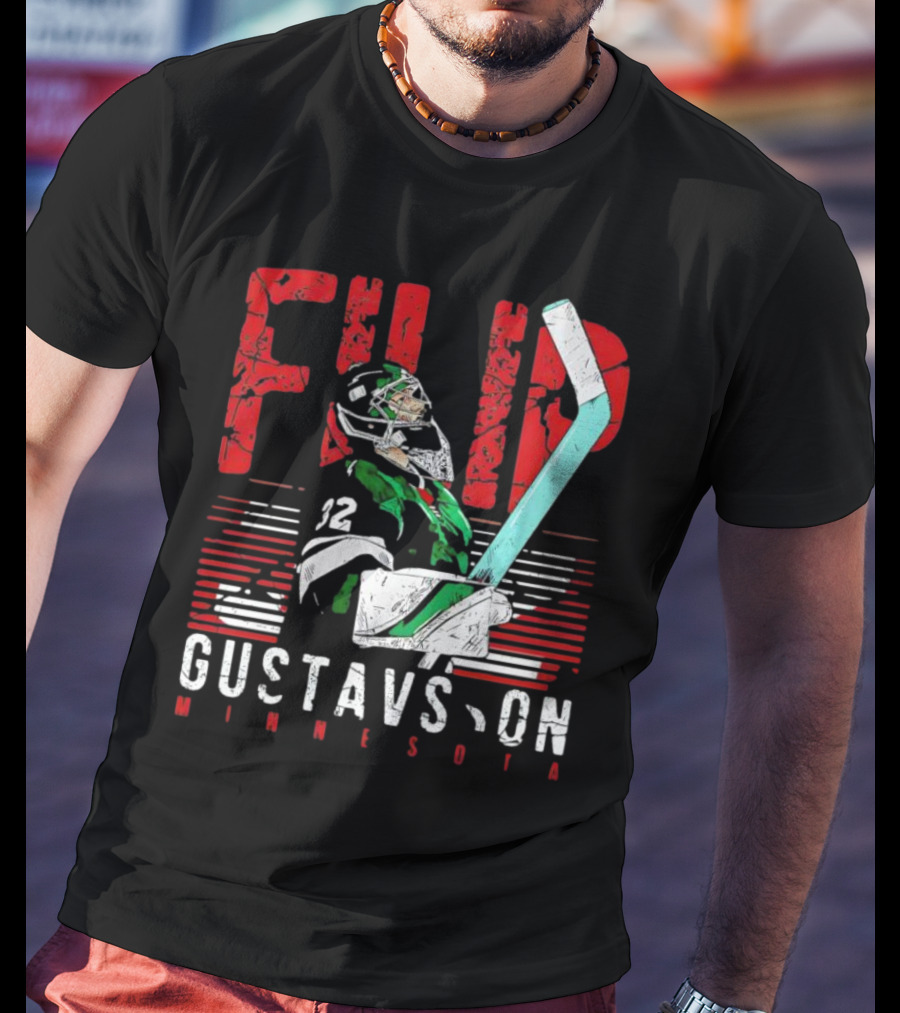 Filip Gustavsson Minnesota Vintage Hockey Player NHL Wild T-Shirt
