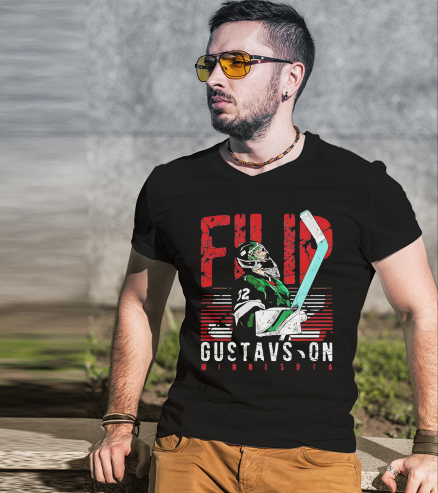 Filip Gustavsson Minnesota Vintage Hockey Player NHL Wild T-Shirt