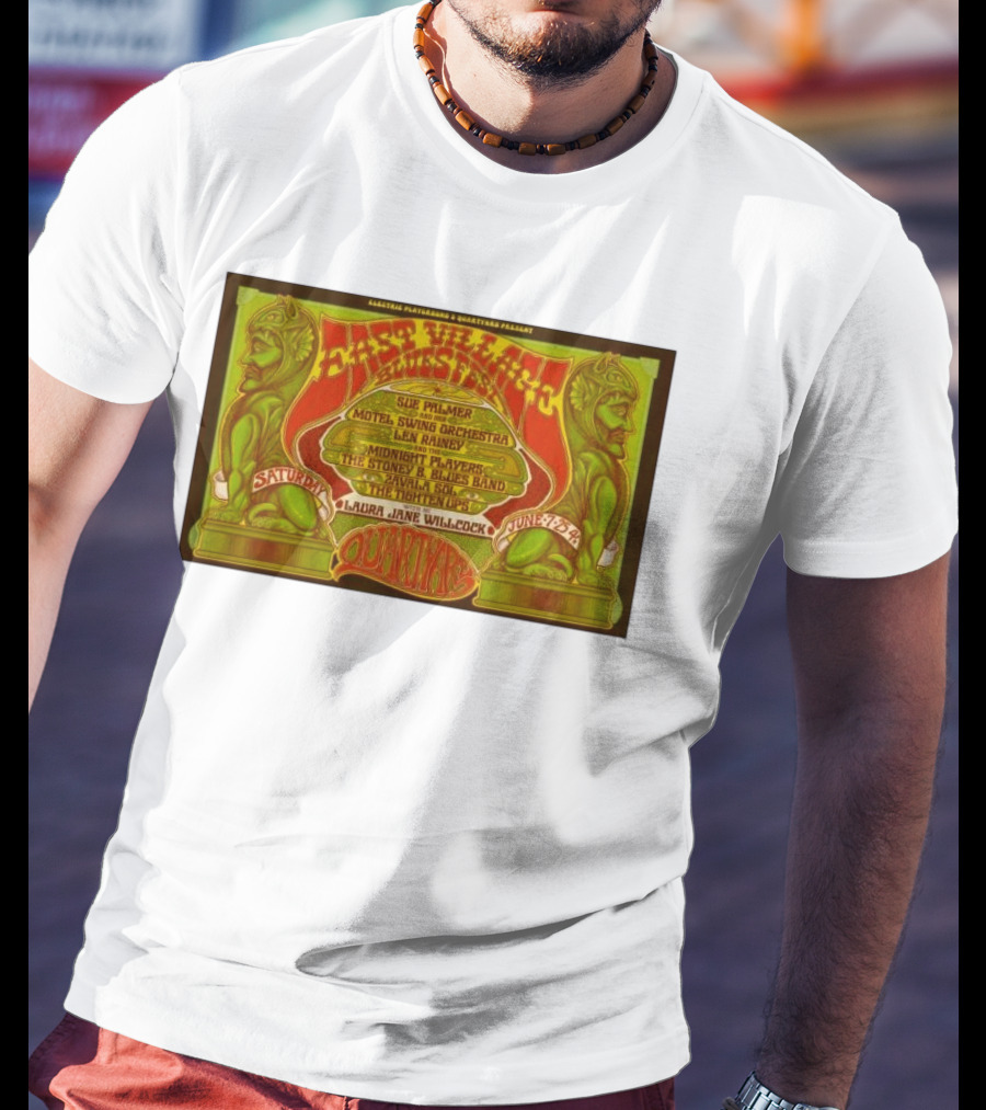 East Village Blues Festival Quartyard San Diego June 7 2025 Sue Palmer Motel Swing Orchestra Midnight Players Zivalva Soles T-Shirt