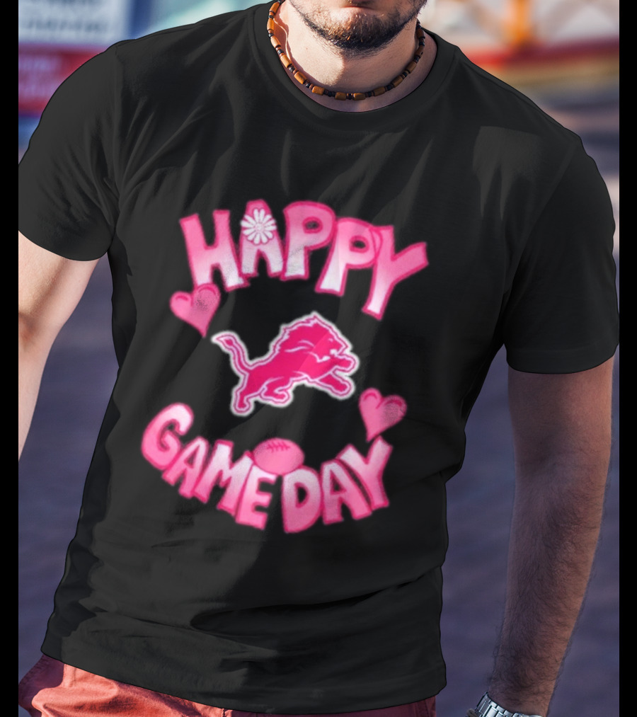 Happy Gameday Detroit Lions Valentine’s Day 2025 T-Shirt
