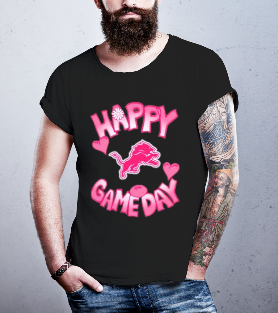 Happy Gameday Detroit Lions Valentine’s Day 2025 T-Shirt