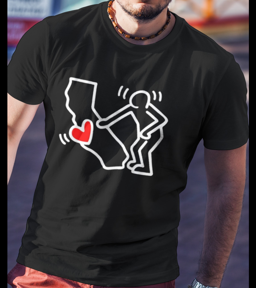 Patti Lapel Sending Love La Heart California Haring T-Shirt