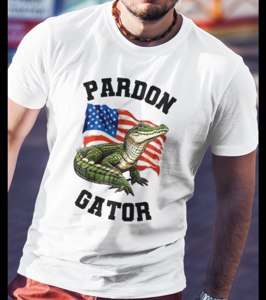 Pardon Gator American Flag Constitutional Gator T-Shirt