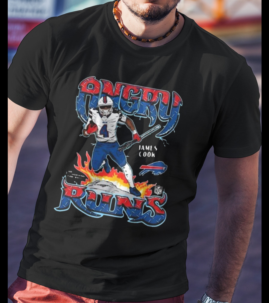 Angry Runs James Cook Buffalo Bills NFL Football T-Shirt