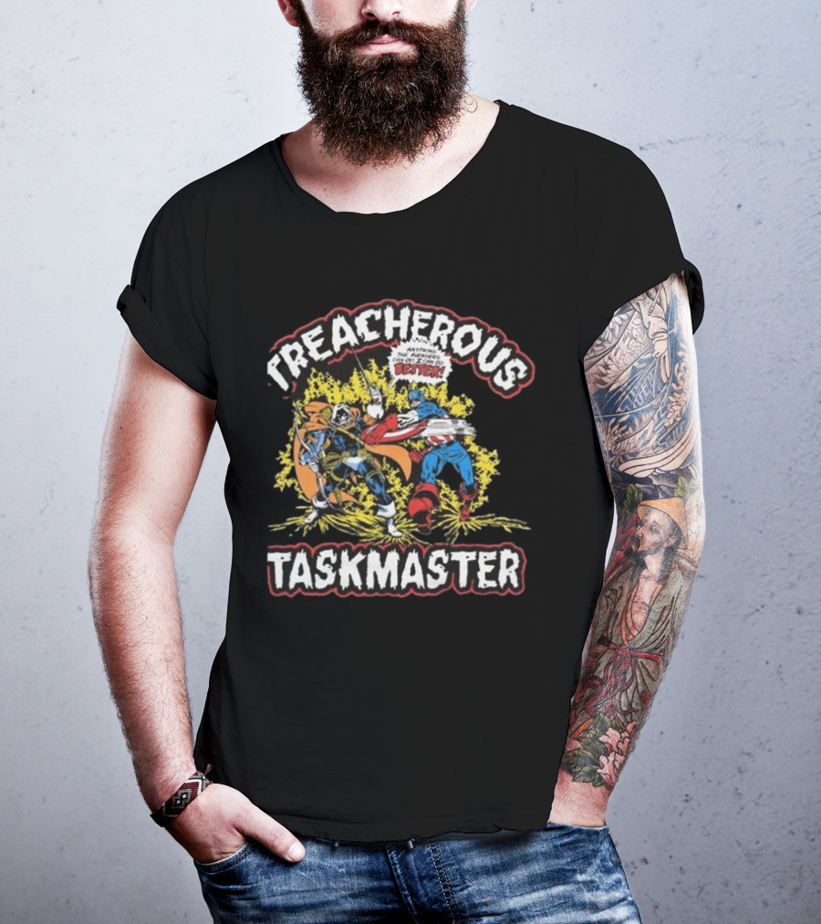 Treacherous Taskmaster Mighty Deadliest Combat Captain America T-Shirt