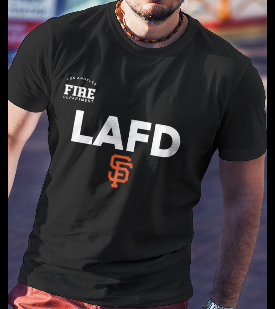 LAFD Los Angeles Fire Department San Francisco Giants Gratitude 2025 T-Shirt