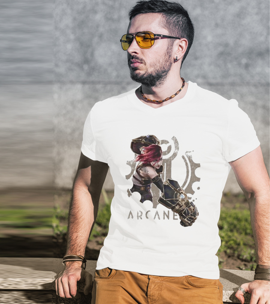 Arcane League Of Legends Violet Fat Hands T-Shirt