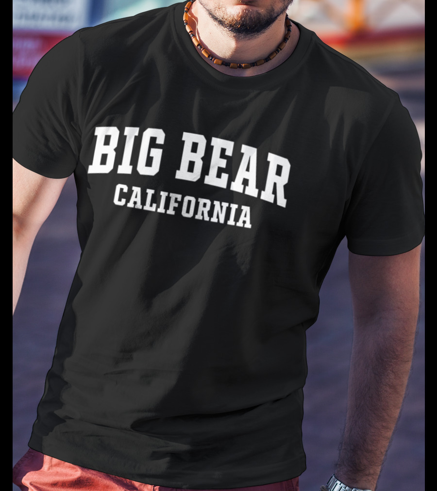 Big Bear California Bold Text Arch T-Shirt