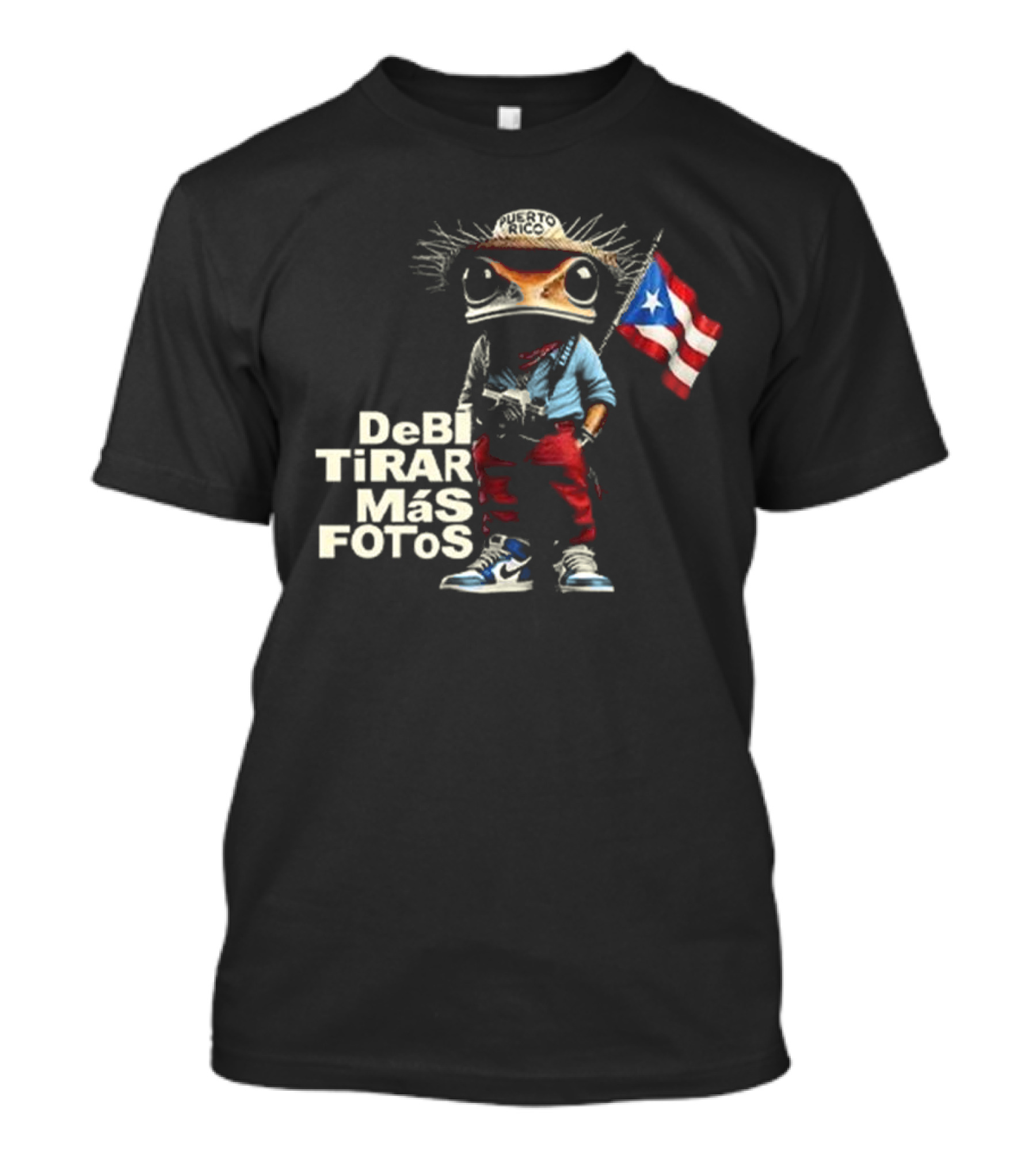 DeBi TiRAR Más FoTOs Puerto Rico Flag Frog...T-Shirt 