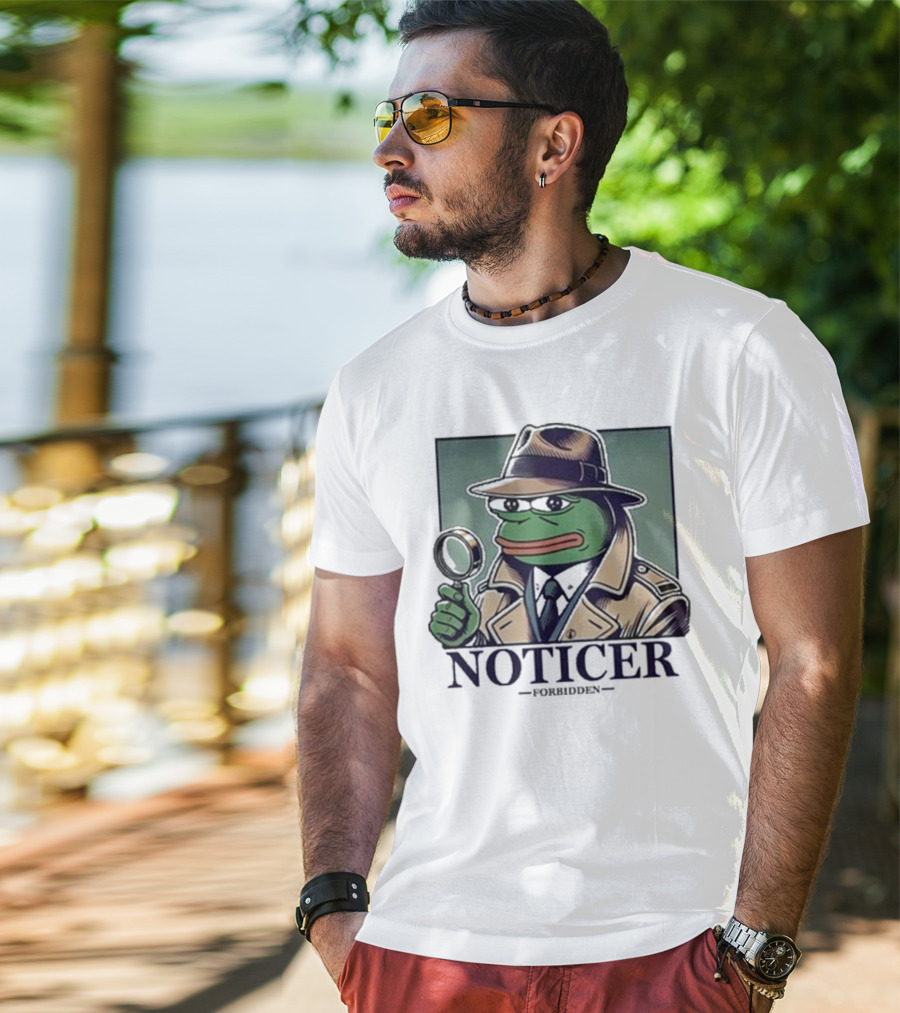 Noticer Forbidden Clothes Pepe Detective Magnifying Glass T-Shirt