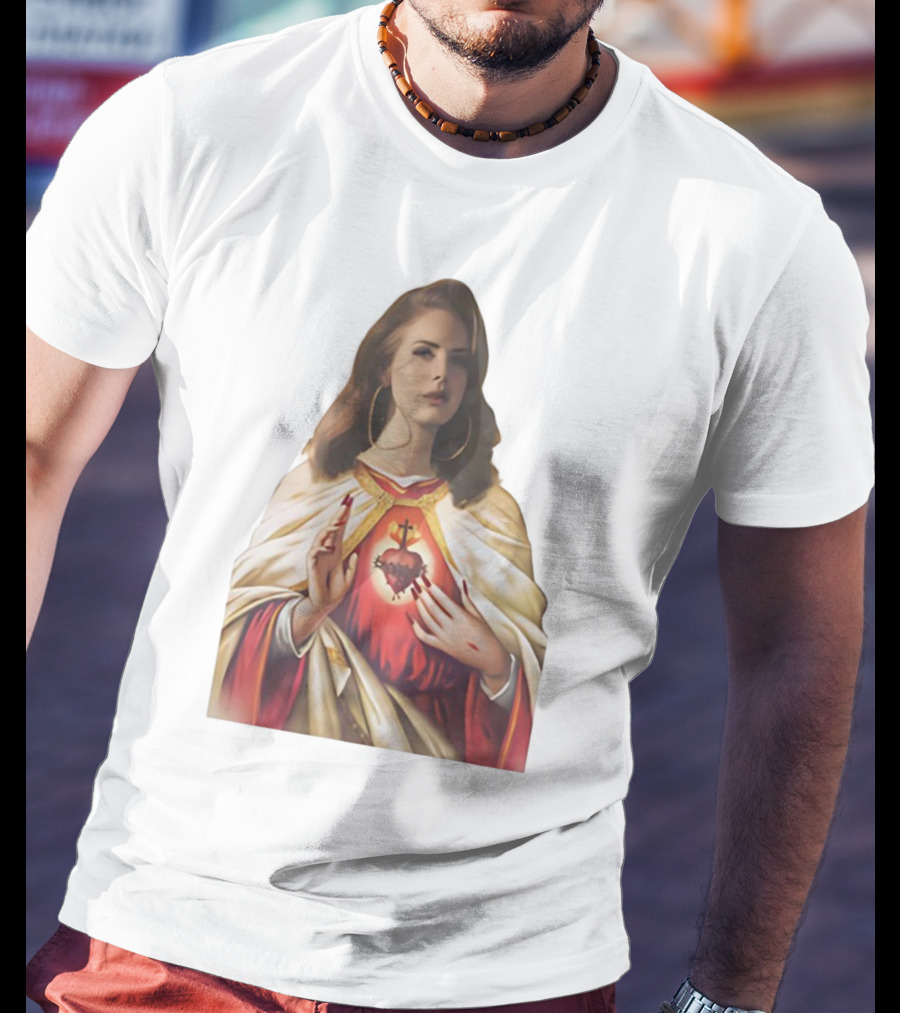 Jesus Lana Del Rey Sacred Heart Icon Image T-Shirt