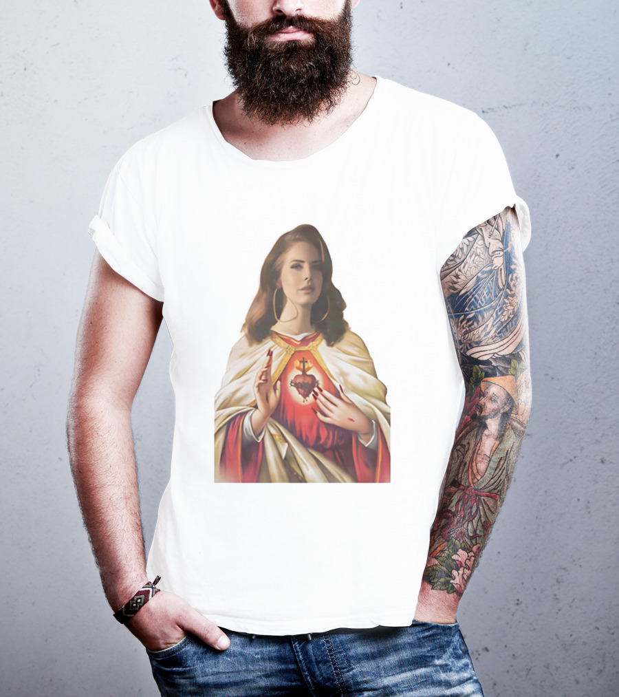 Jesus Lana Del Rey Sacred Heart Icon Image T-Shirt