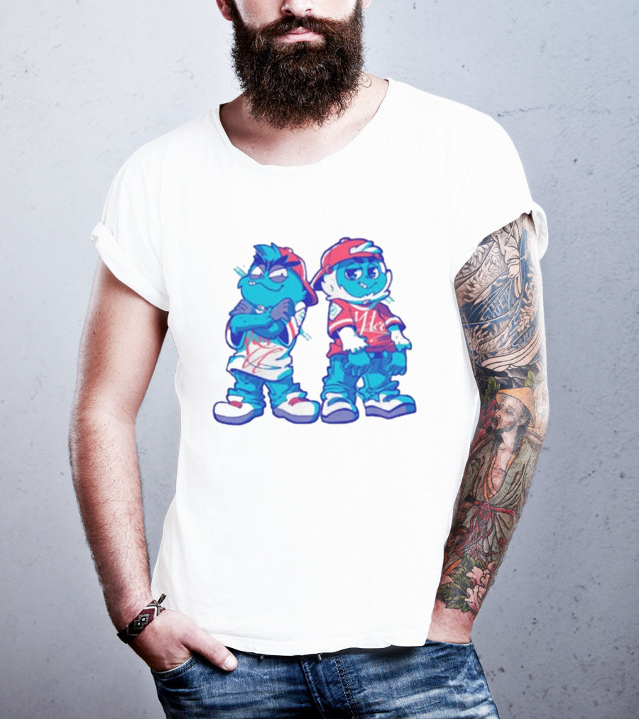 2 Kewl 4 School April Fools 2025 Hip-Hop Cartoon Characters In Red And White Outfits T-Shirt