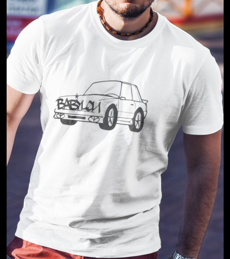 Babylon Fox Body Car Sketch Outline Classic Vehicle T-Shirt