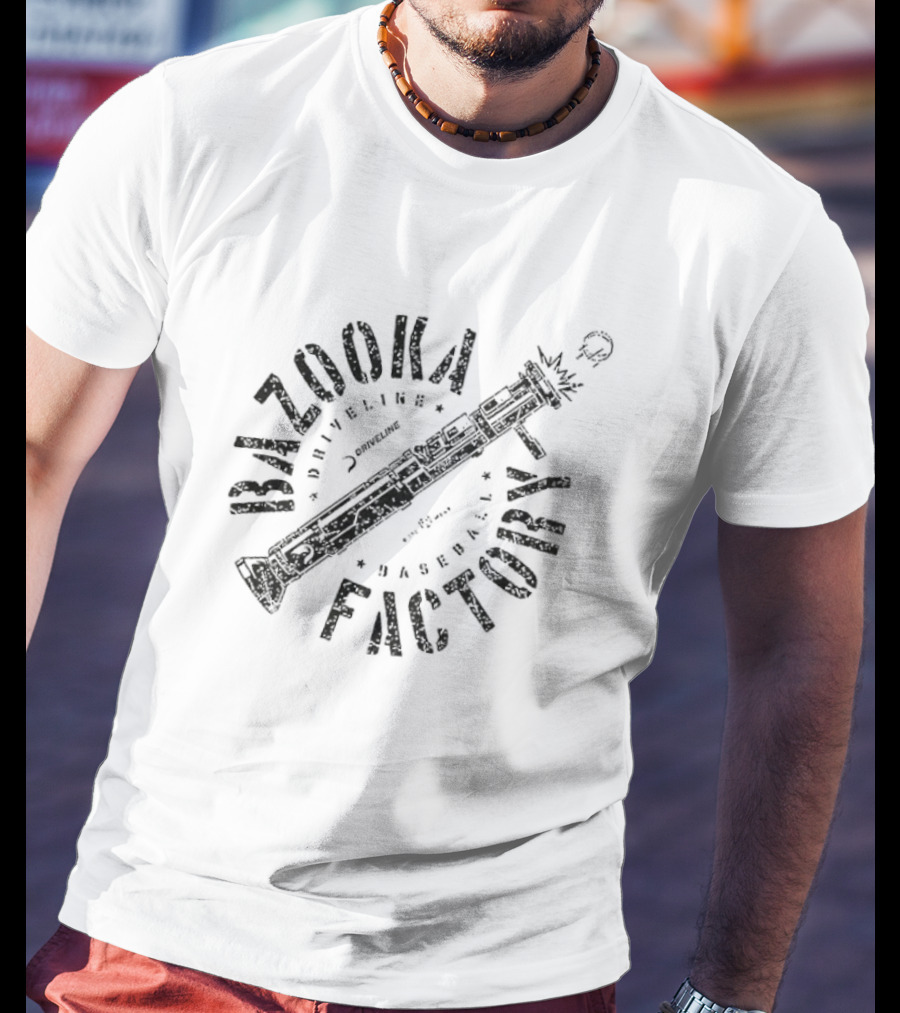 Bazooka Factory Driveline Baseball Bat Illustration T-Shirt