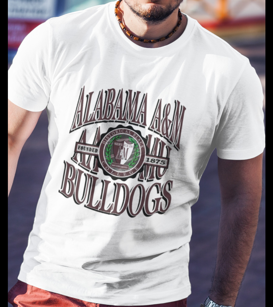 Alabama A&M Bulldogs Founded 1875 Historical Black College Emblem And Crest T-Shirt