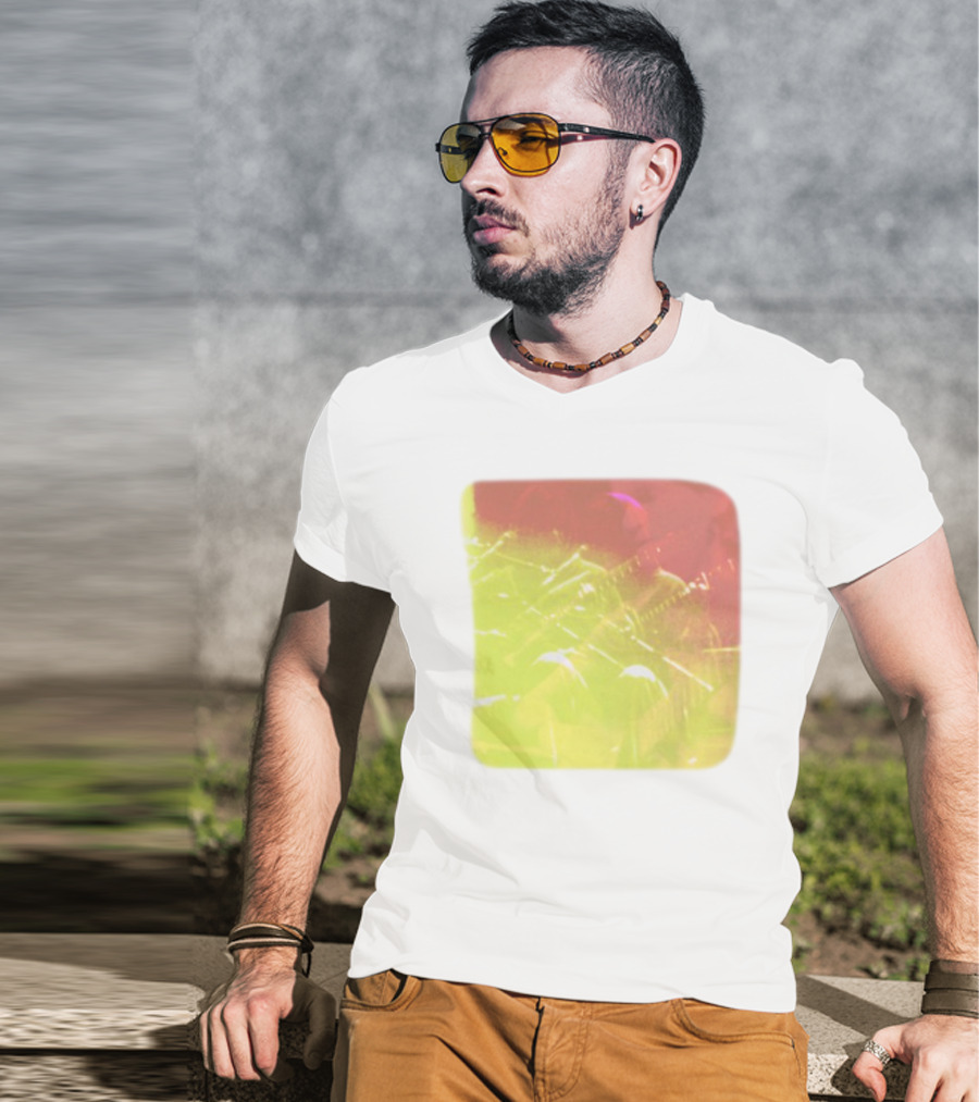Big Thief Live At Revolution Hal Multicolored Guitar Overlay T-Shirt