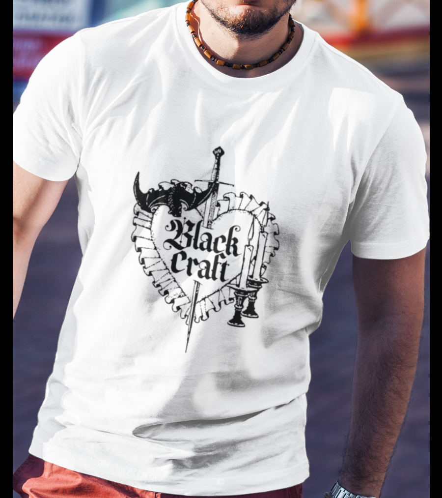 Blackcraft Cult Dagger Heart With Candles And Roses T-Shirt