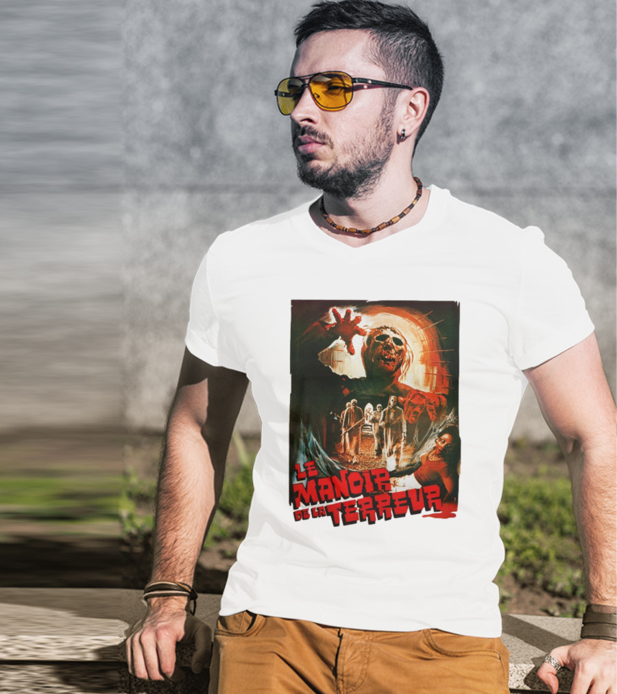 Le Manoir De La Terreur Horror Art T-Shirt