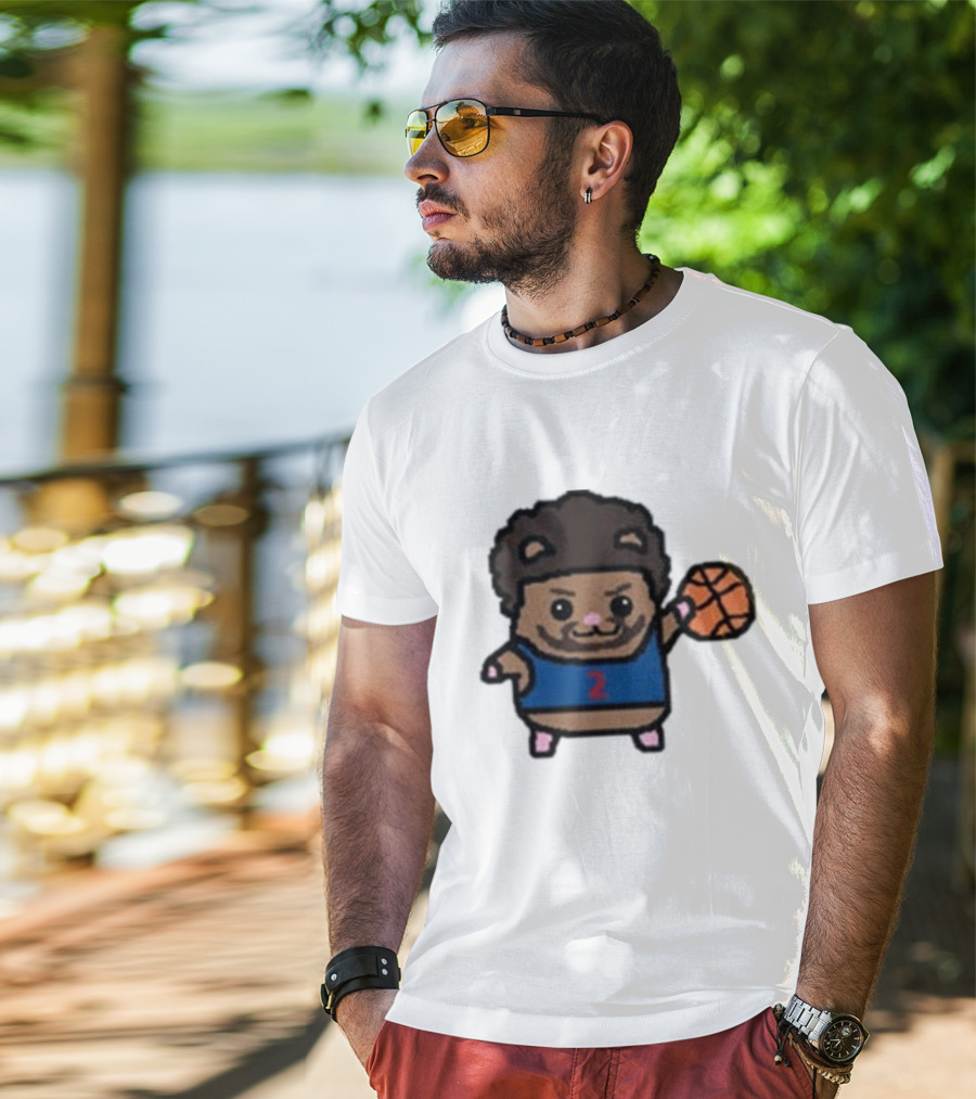 Cade Cunninghamster Basketball Cartoon Character Sportswear T-Shirt