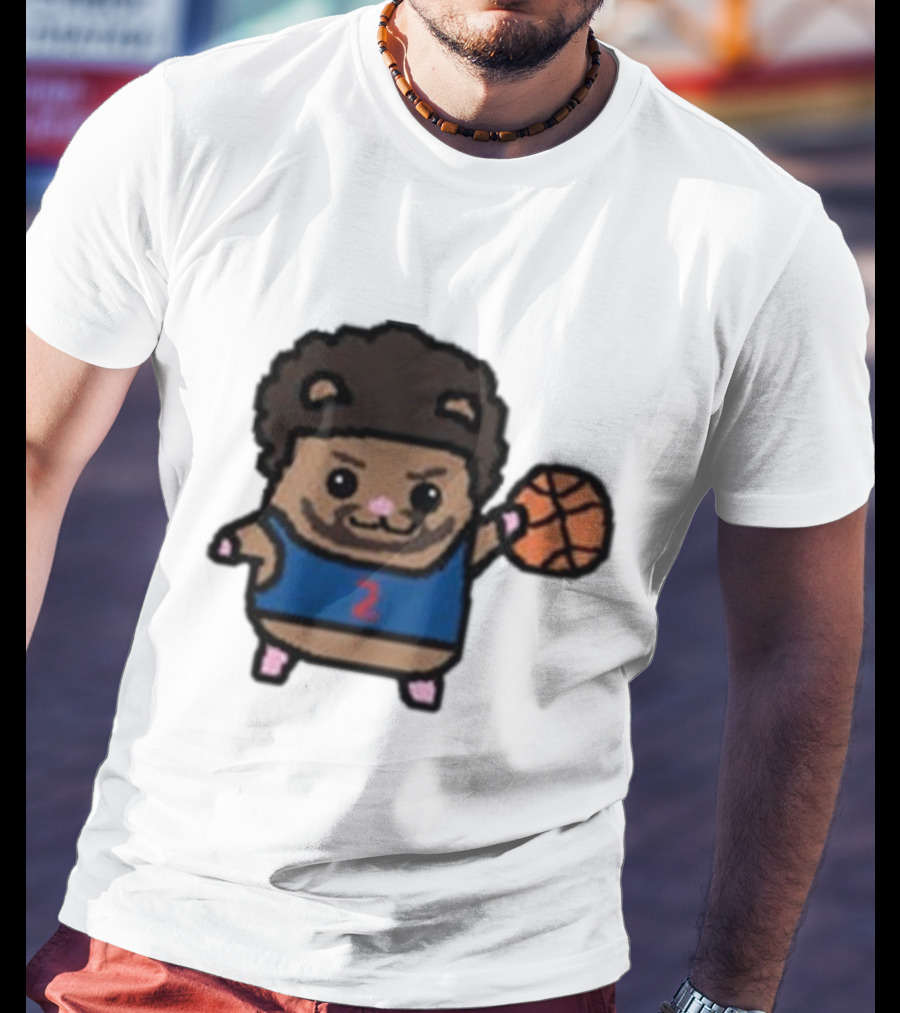 Cade Cunninghamster Basketball Cartoon Character Sportswear T-Shirt