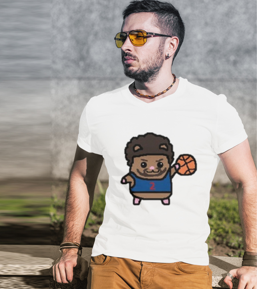 Cade Cunninghamster Basketball Cartoon Character Sportswear T-Shirt