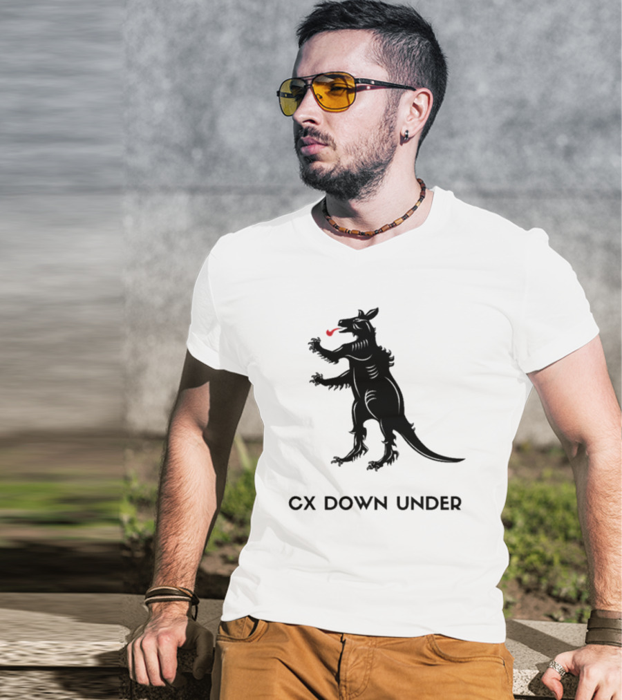 CX Down Under Bicycle Rider Kangaroo Of Flanders T-Shirt