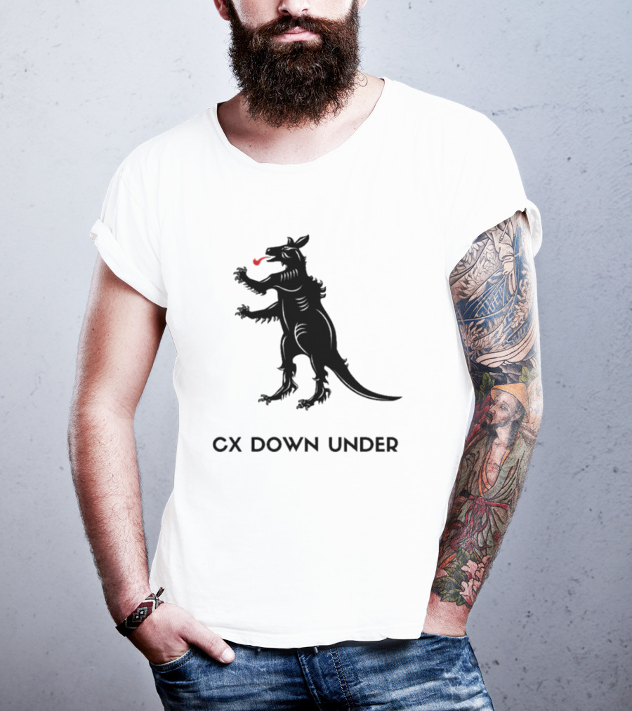 CX Down Under Bicycle Rider Kangaroo Of Flanders T-Shirt