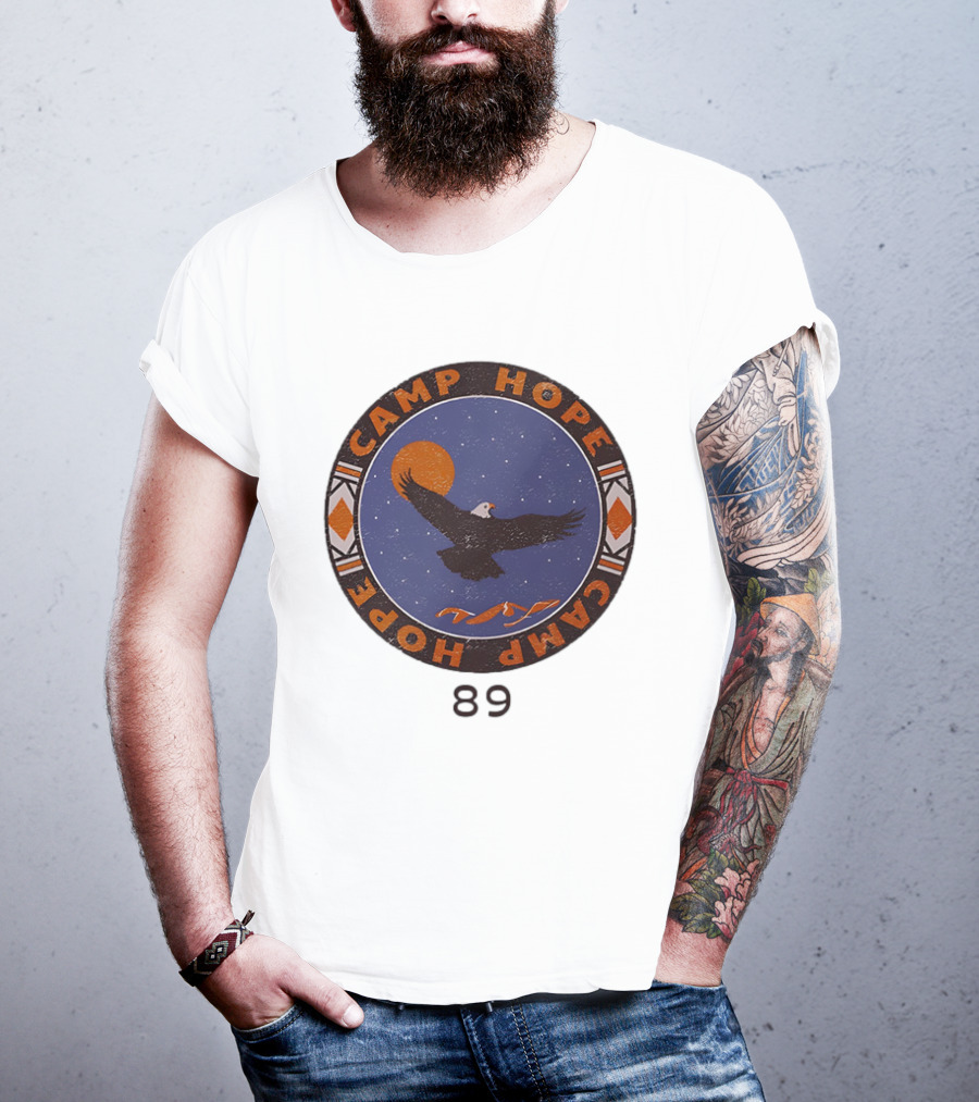 Camp Hope Circle 89 Eagle And Sun Design T-Shirt