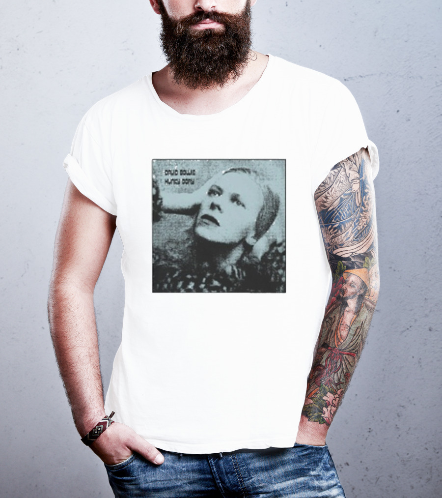 David Bowie Hunky Dory Album Cover Iconic 1971 Retro Style T-Shirt