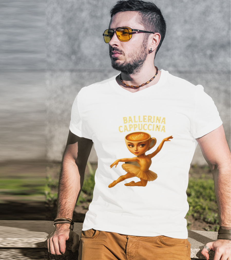 Ballerina Cappuccina Dance Meme Cappuccino Head Ballerina T-Shirt