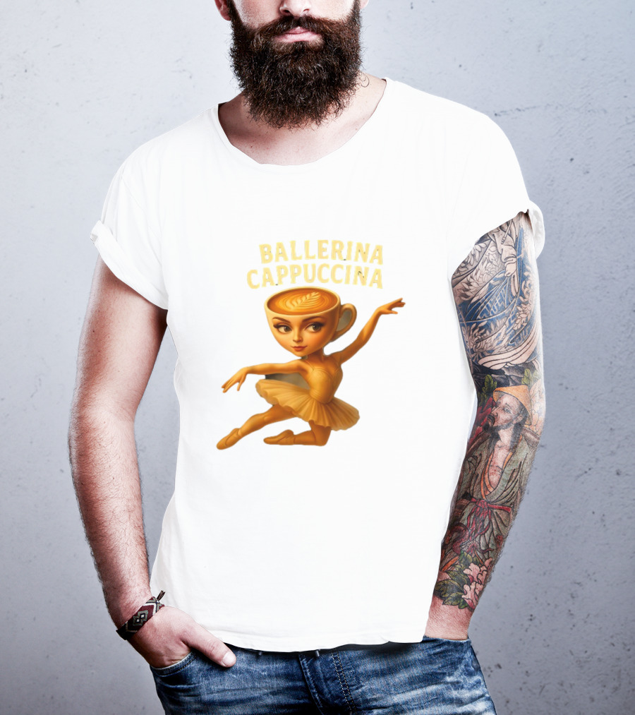 Ballerina Cappuccina Dance Meme Cappuccino Head Ballerina T-Shirt